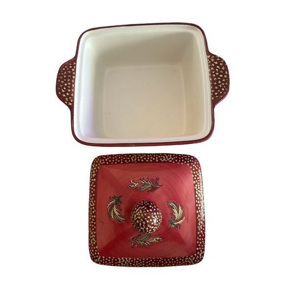 BLUE JEAN CHEF Ceramic Casserole Dish W/ Lid Rooster 1.5QT - Picture 6 of 7